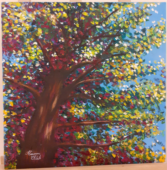 Handcrafted Tree Painting – 50 CM x 60 CM (Autumn’s Embrace)