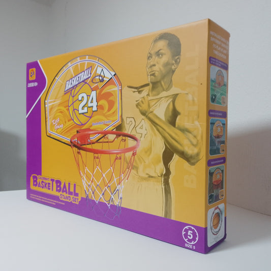 Children’s Basketball Stand Set – Size 5 Hoop & Net for Indoor and Outdoor Play