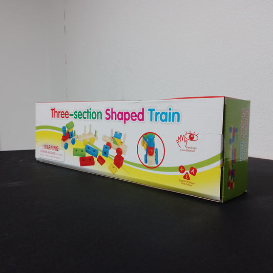 Three-Section Shaped Train - Wooden Educational Toy