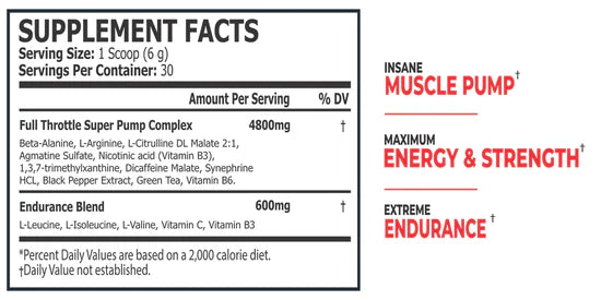 PUMP Pre Workout 30serv