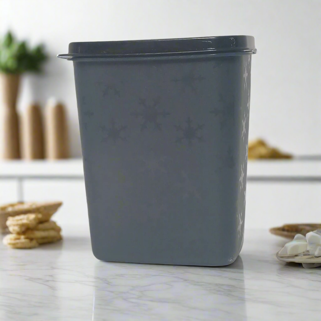 Tall Airtight Storage Container with Snowflake Design - BPA-Free & Durable