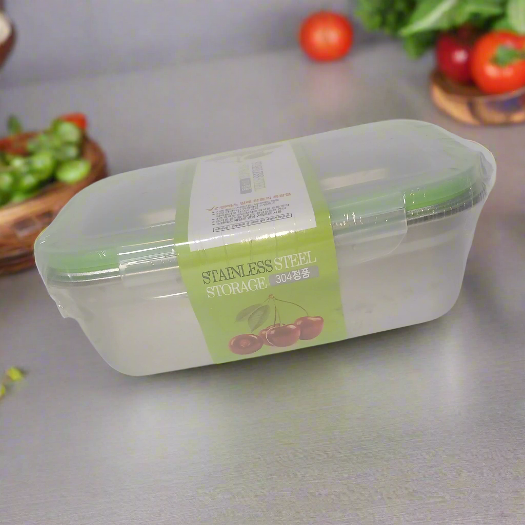 Stainless Steel Airtight Food Storage Container, SET OF 3 | Leak-Proof & Durable