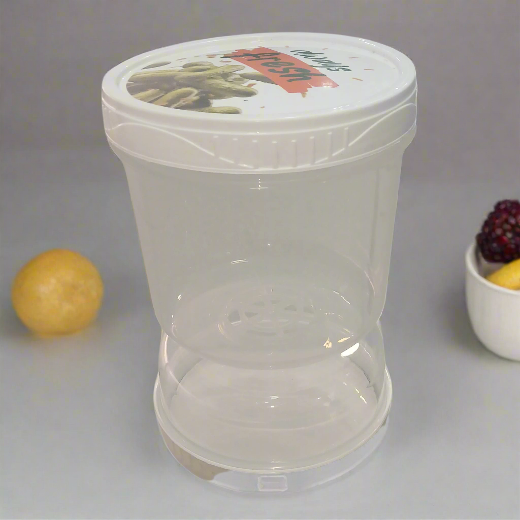 Dual-Opening Transparent Food Storage Container | BPA-Free & Airtight