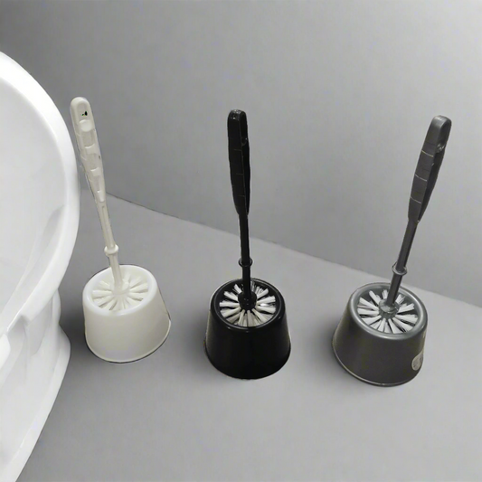 Modern Compact Toilet Brush with Holder – Durable Cleaning for Bathroom Hygiene