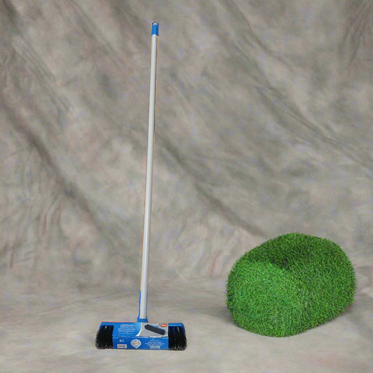 Heavy-Duty Outdoor Broom with Stiff Bristles – Long Handle for Rough Surfaces