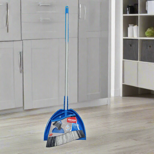 Angled Broom and Dustpan Set – Heavy-Duty Sweeping for Home & Commercial Use