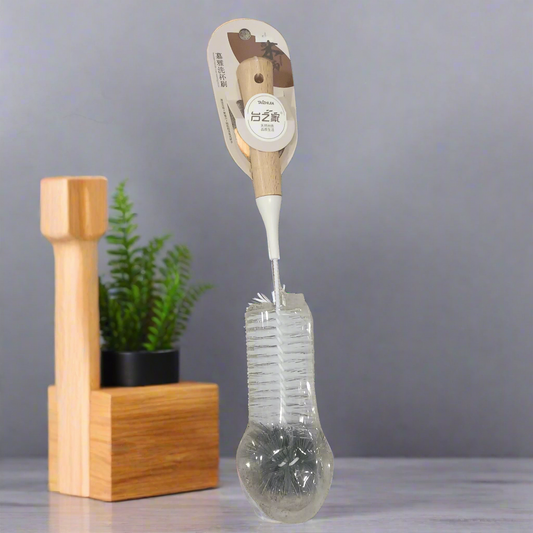 Wooden Handle Bottle Cleaning Brush – Deep Clean for Bottles & Glassware