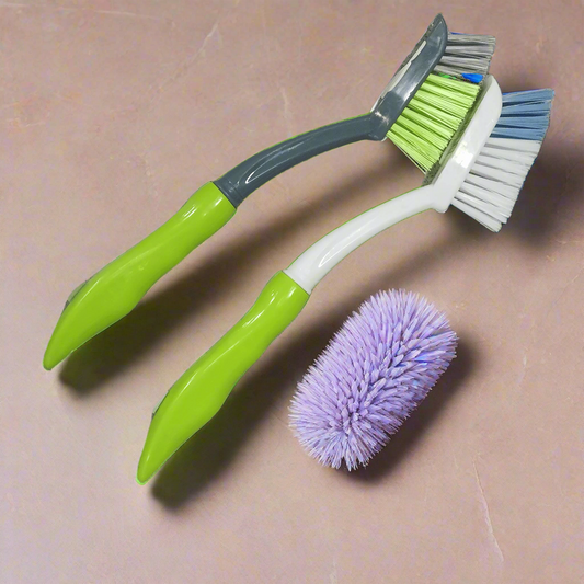 Multipurpose Scrub Brush with Handle – Heavy-Duty Cleaning for Kitchen & Bathroom