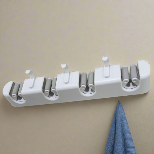 Wall-Mounted Hook Rack – 5 Hooks for Coats, Bags, and More