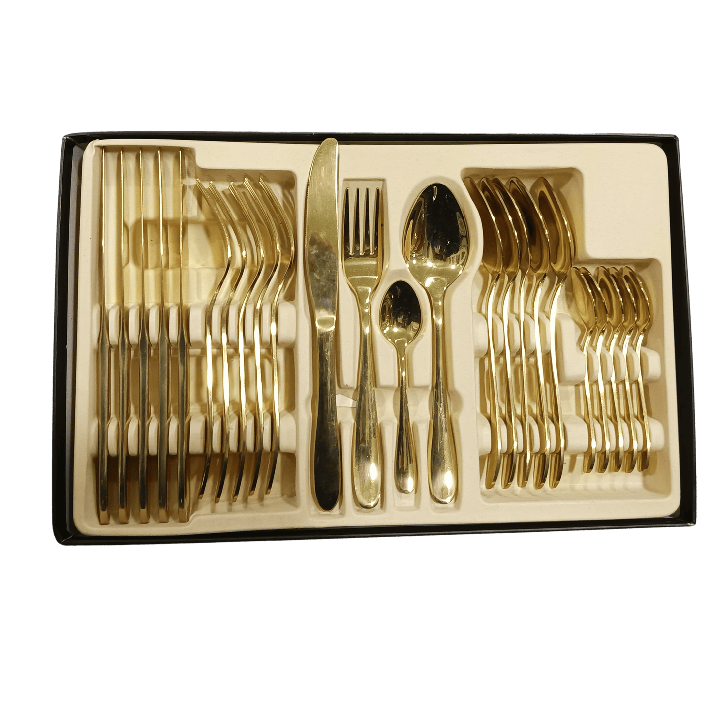 Luxury Gold Flatware Set – 24-Piece Stainless Steel Dining Set