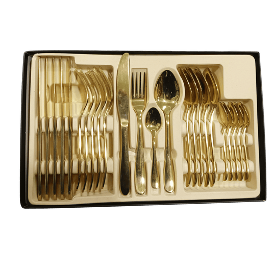 Luxury Gold Flatware Set – 24-Piece Stainless Steel Dining Set