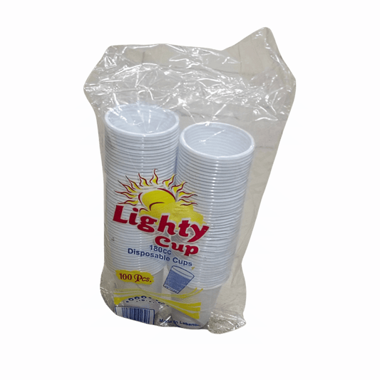 Lighty Cup – 100 Pcs Disposable 180cc Cups