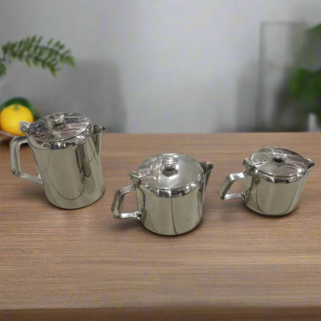 Stainless Steel Coffee/Tea Pot Set – Elegant and Durable for Everyday Use (3 Variants)