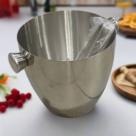 Stainless Steel Ice Bucket with Handles – Elegant and Practical for Parties and Gatherings