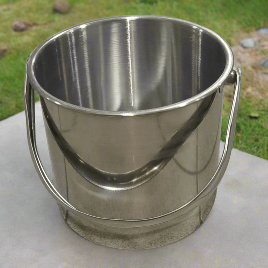 Stainless Steel Bucket with Handle – Durable and Practical for Home and Garden