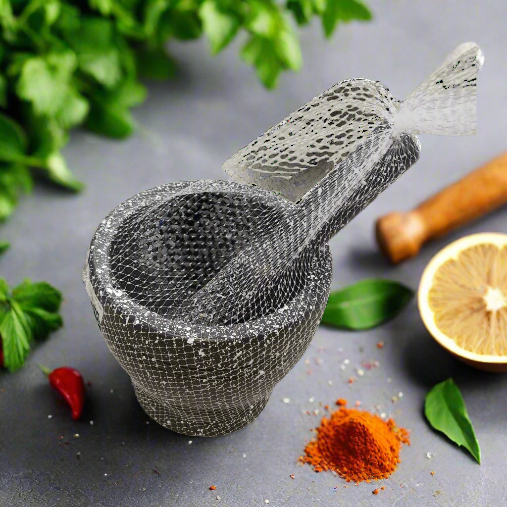 Stone Mortar and Pestle Set – Traditional and Durable for Grinding Spices and Herbs