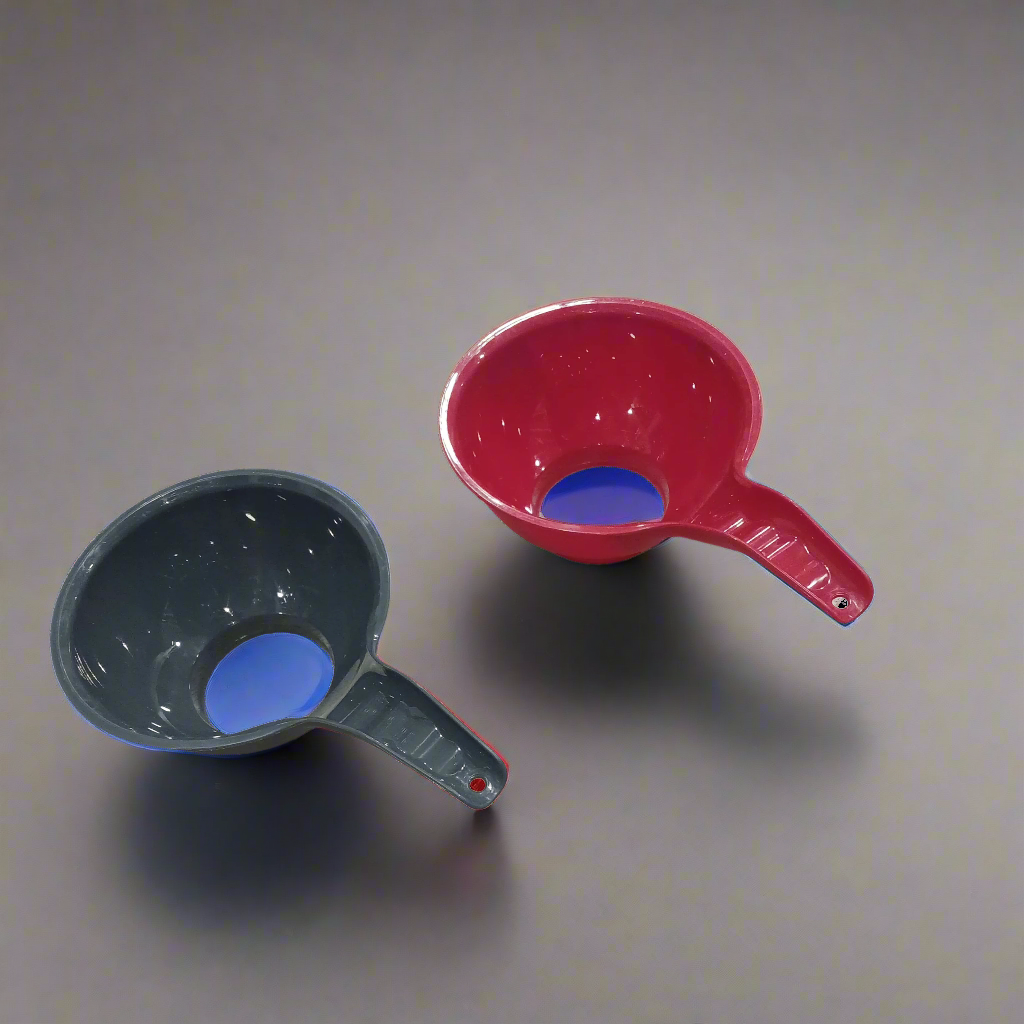 Plastic Funnels Set – Red & Blue, Practical and Durable for Easy Pouring