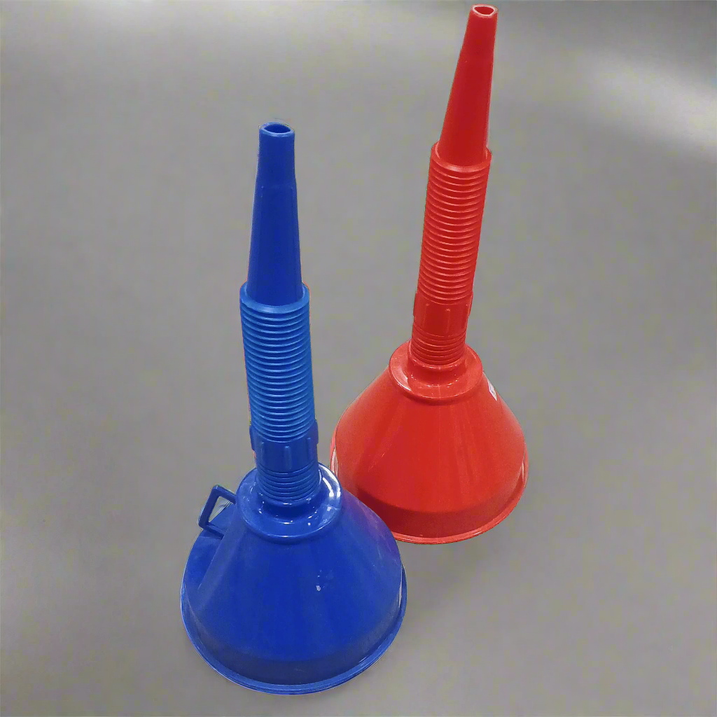 Plastic Funnels | Red & Blue | Flexible & Easy to Use