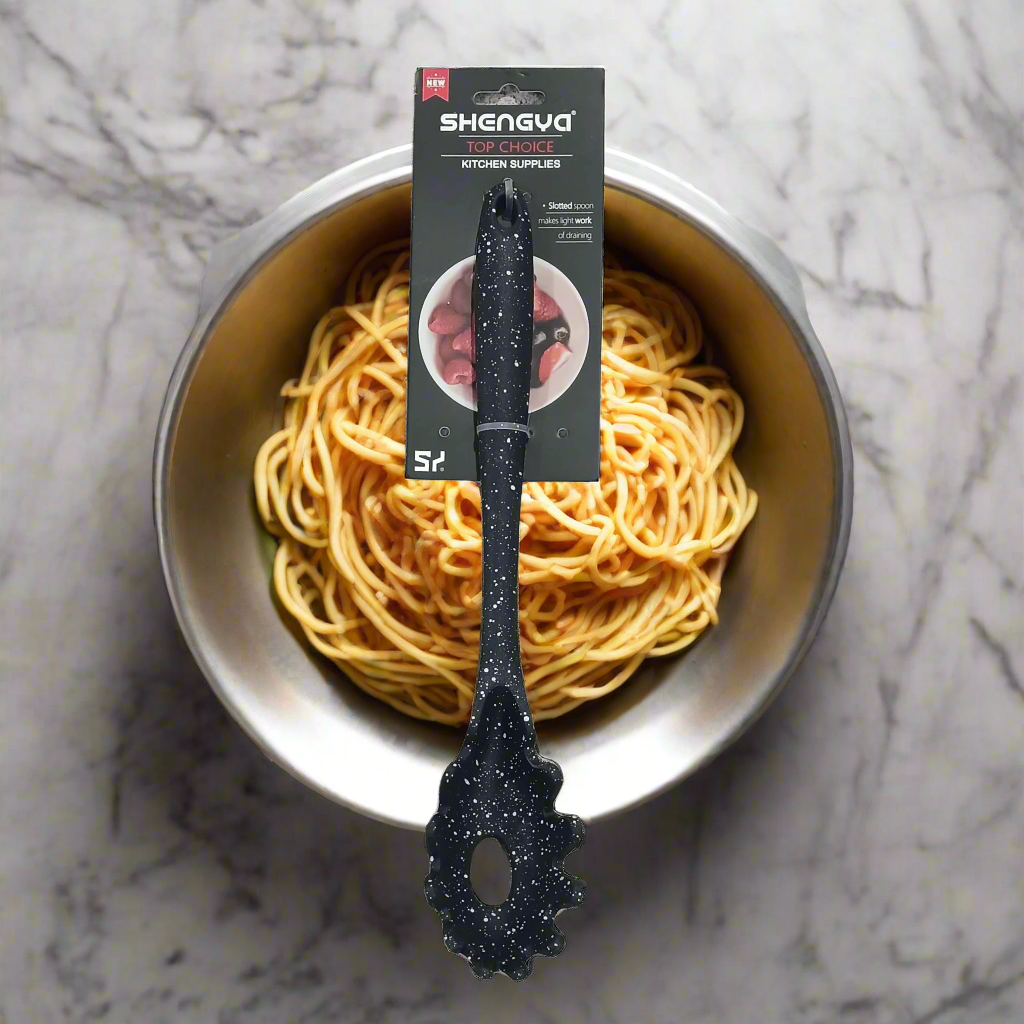 Spaghetti Server Tongs – Stainless Steel with Silicone Handle for Easy Serving