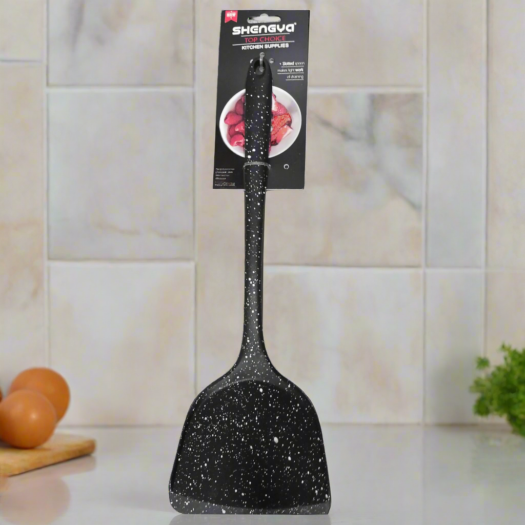 Non-Stick Cooking Spatula – Black & White, Ergonomic Design, Durable