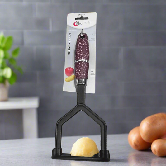 Stainless Steel Potato Smasher – Ergonomic Handheld Kitchen Tool