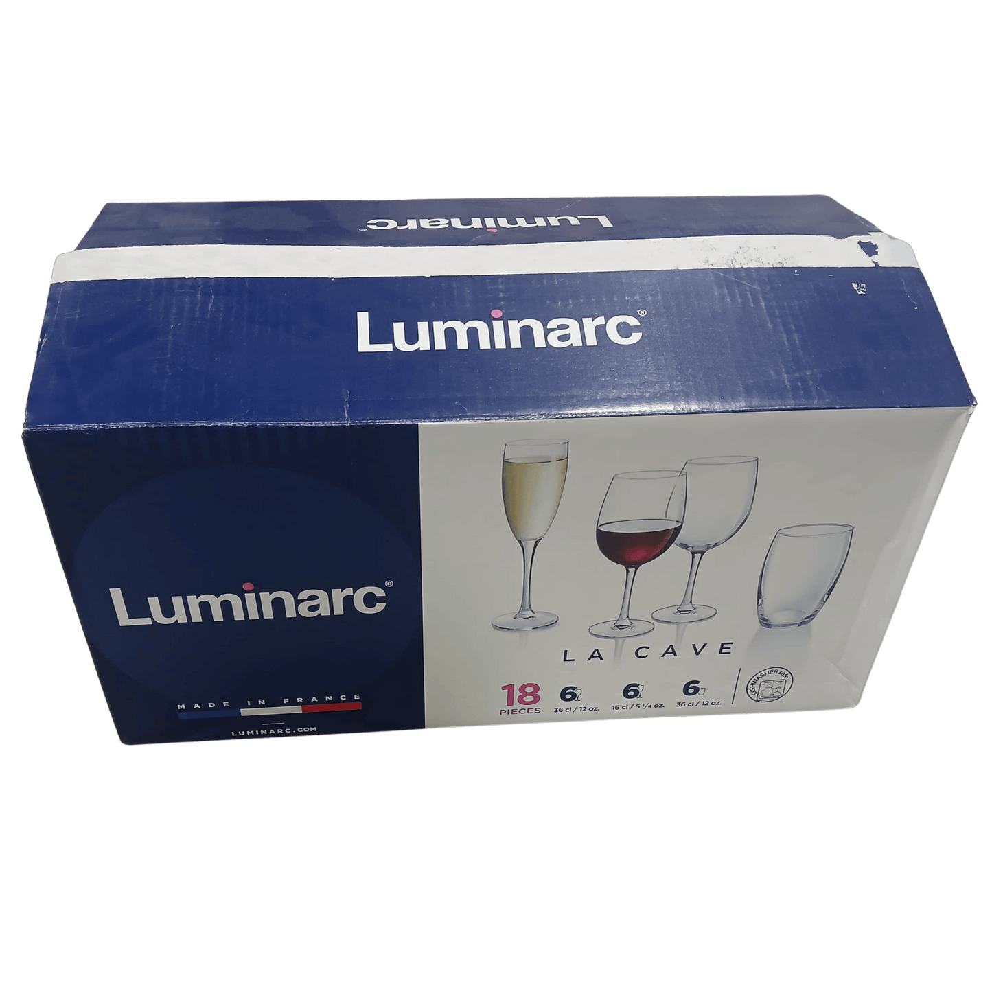 Luminarc La Cave 18-Piece Glass Set – Perfect for Wine & Champagne