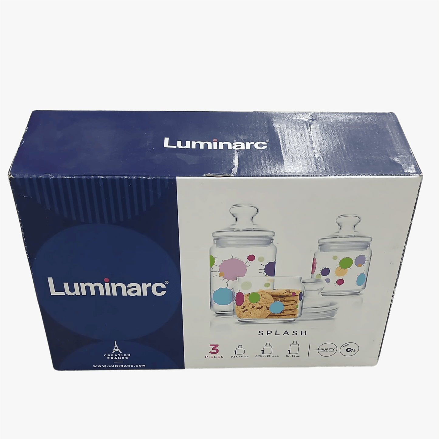 Luminarc Splash 3-Piece Storage Set – Fun and Colorful Food Containers