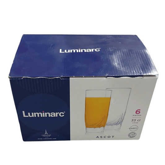 Luminarc Ascot 6-Piece Glass Set – 33cl Premium Glassware