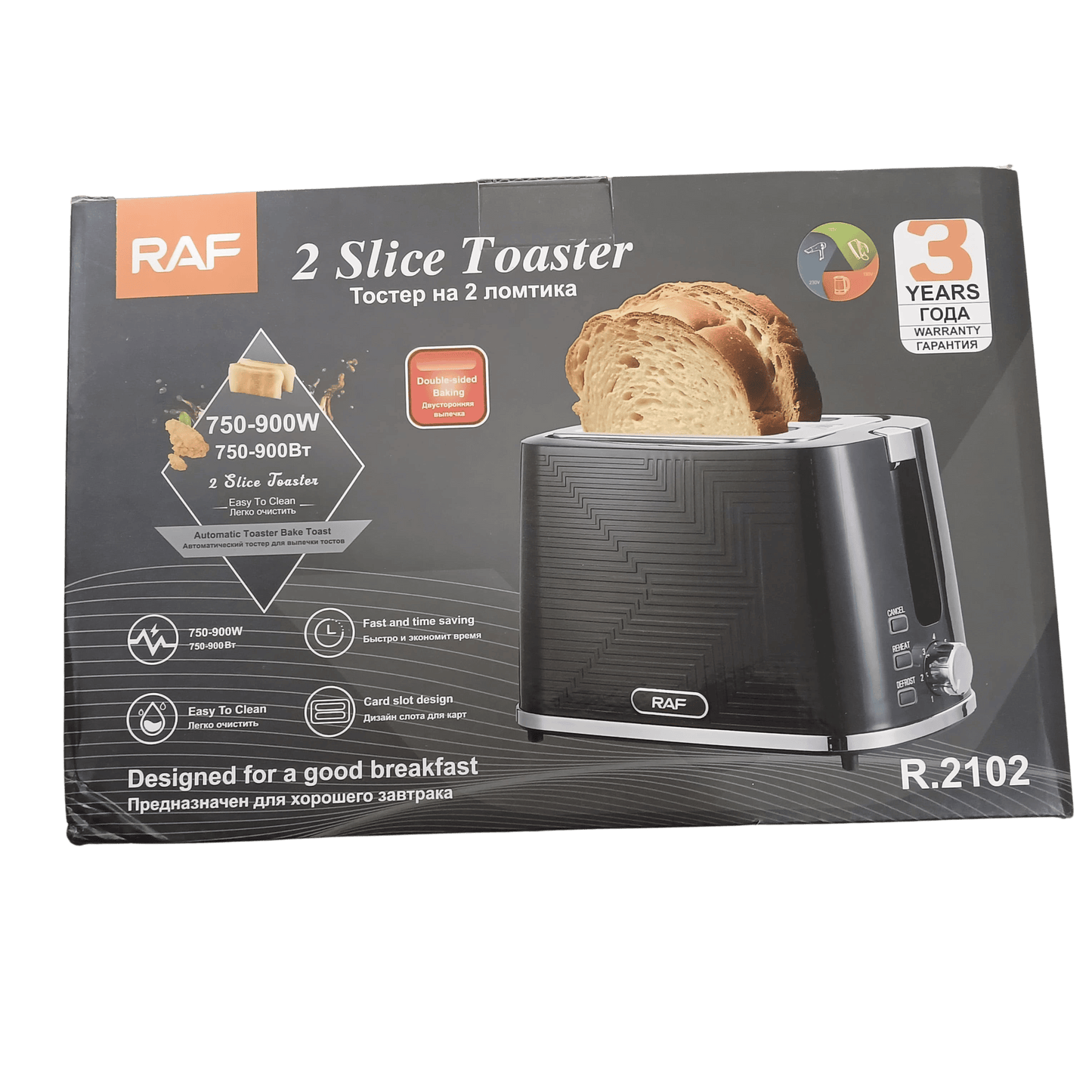 RAF 2 Slice Toaster – Fast & Efficient Breakfast Maker