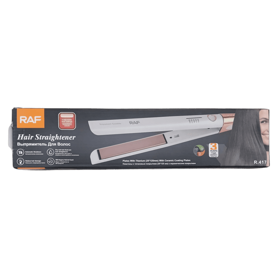 RAF Hair Straightener – Titanium Ceramic Coating, 3 Temperature Settings