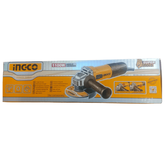 INGCO 1100W Angle Grinder – Powerful and Durable for Precision Cutting & Grinding