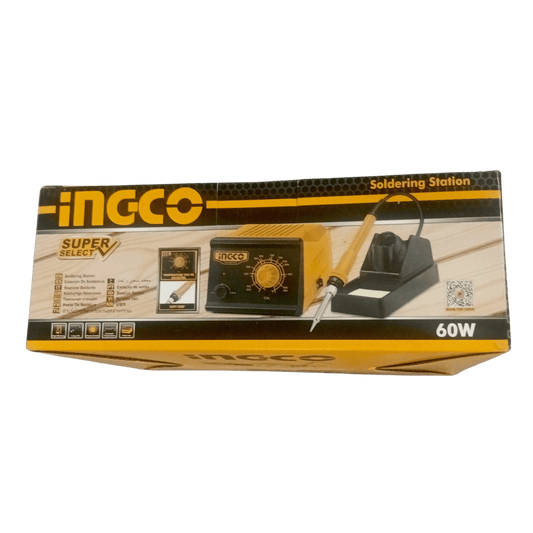 INGCO 60W Soldering Station – Adjustable Temperature Control, Complete Soldering Kit