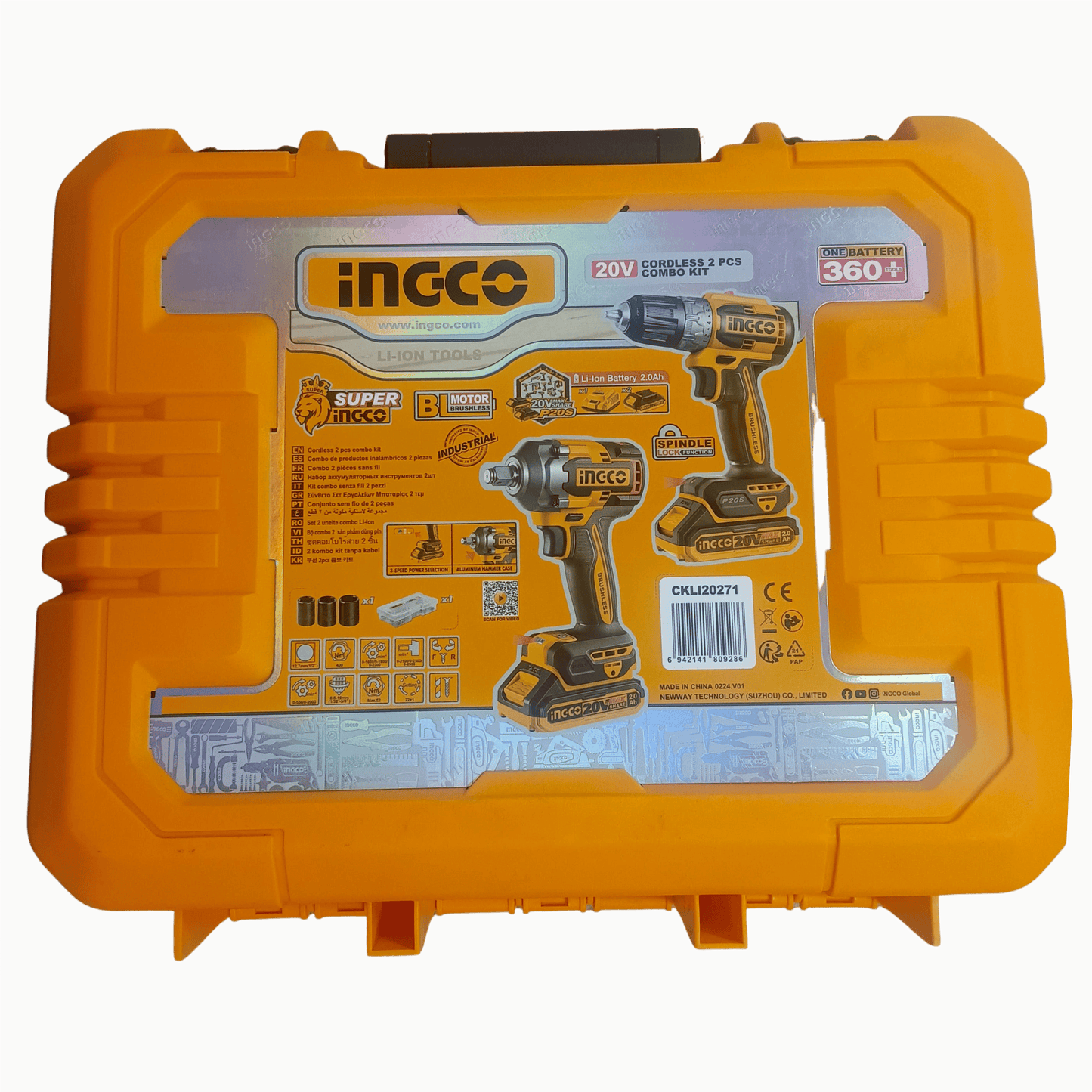 INGCO 20V Cordless Drill Combo Set