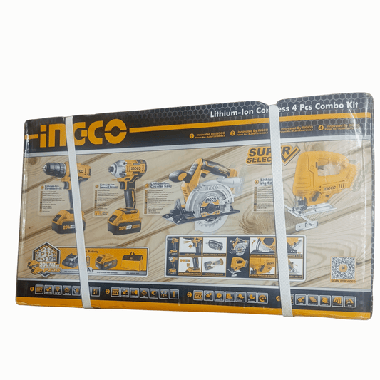 INGCO Lithium-Ion 4-Piece Combo Kit