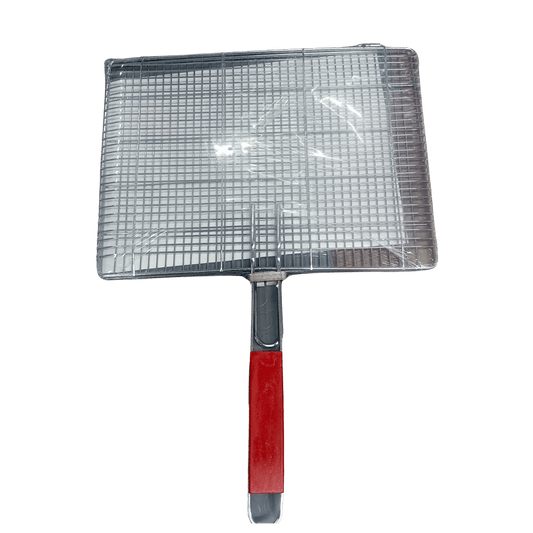 Wire Mesh Fryer Basket with Red Handle