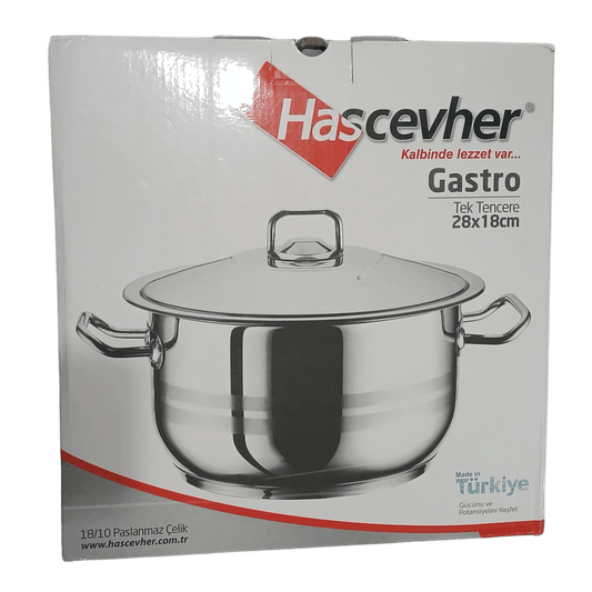 Product Title: Hascevher Gastro 28x18cm Stainless Steel Pot