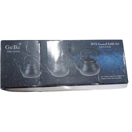 GeBe Enamel Kettle Set (3-Piece, 1.0L / 1.5L / 2.0L)