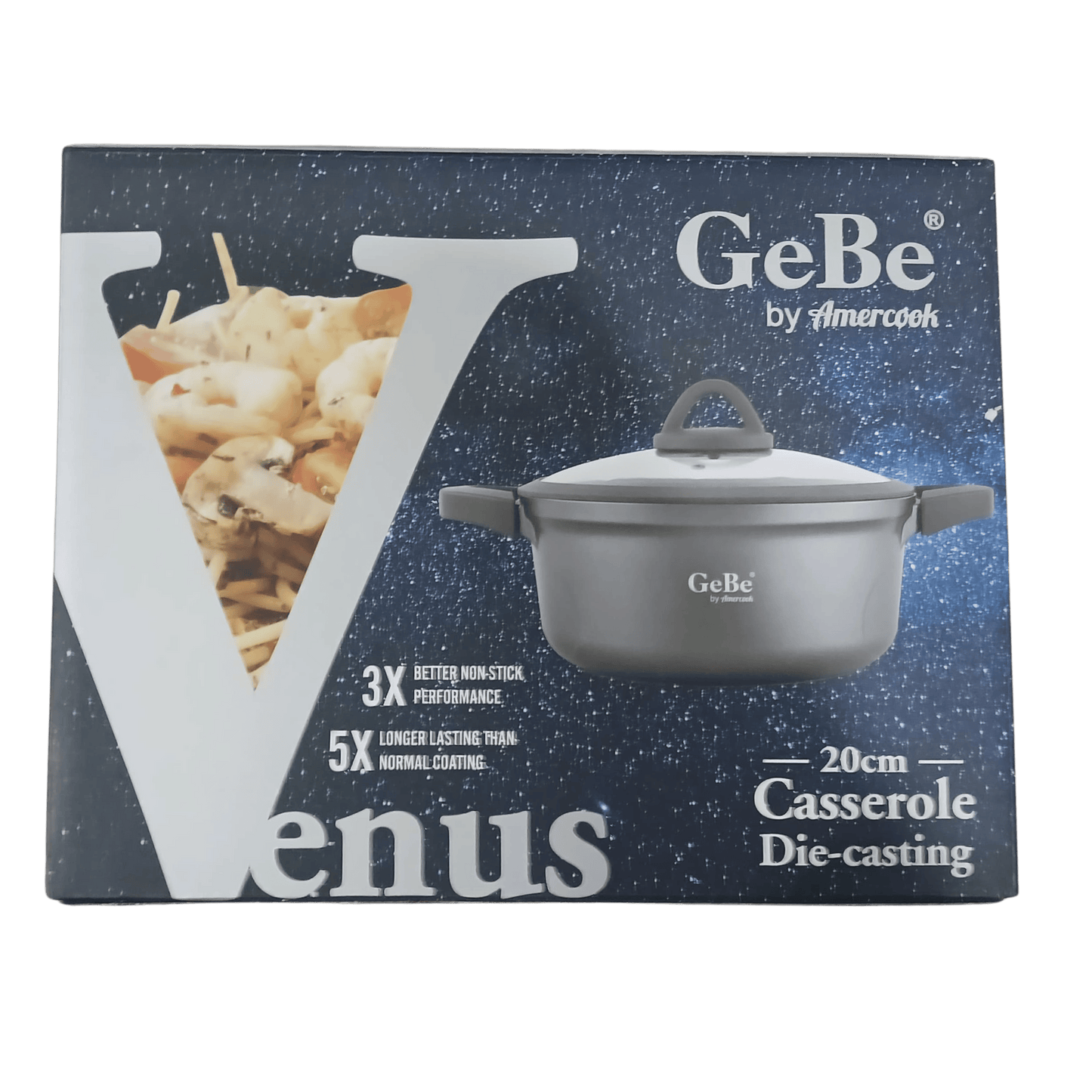 GeBe Venus 20cm Casserole – Die-casting Non-Stick