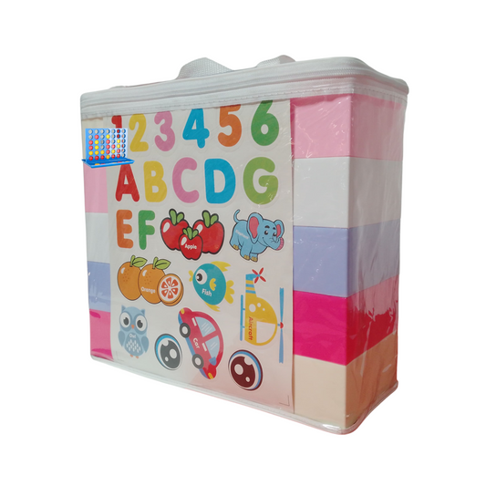 Alphabet & Number Foam Blocks with Fun Educational Graphics for Toddlers