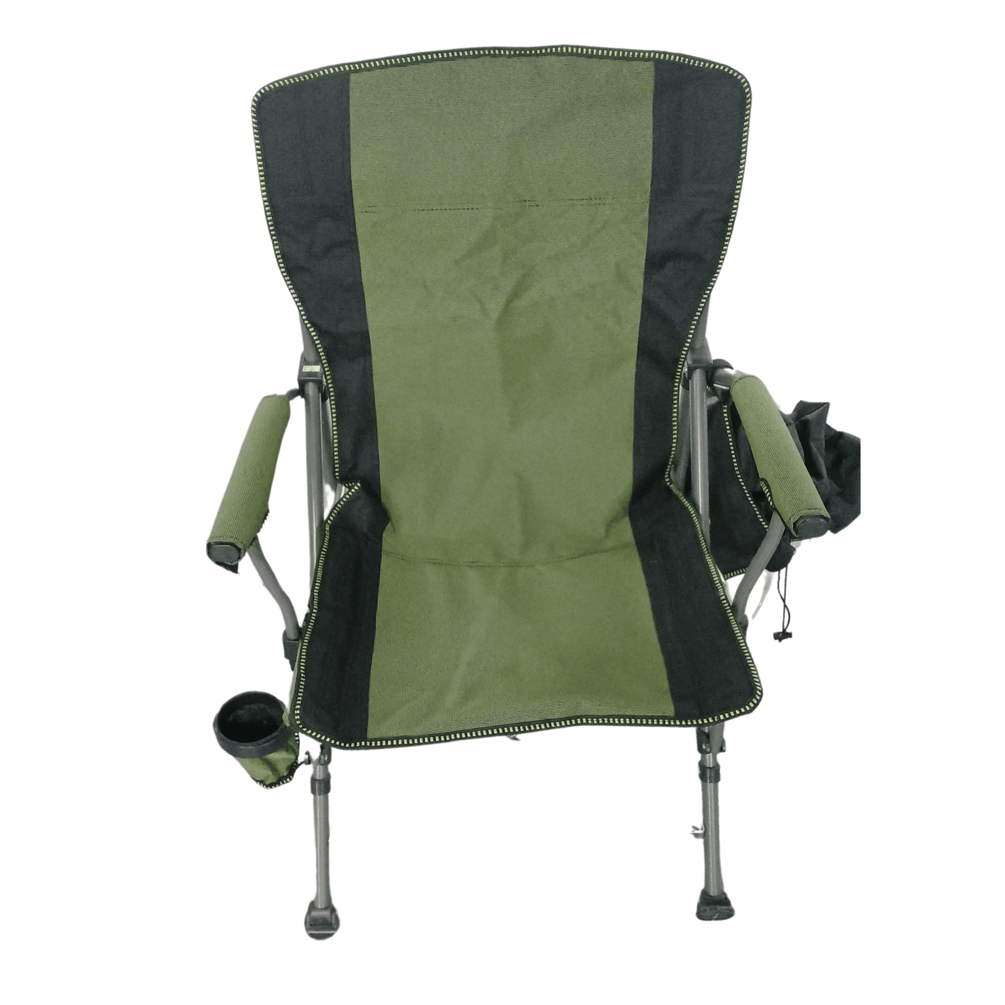 Green Folding Camping Chair with Cup Holder