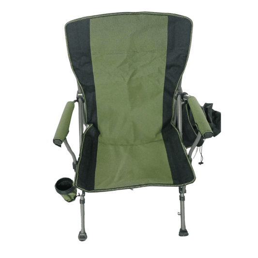 Green Folding Camping Chair with Cup Holder